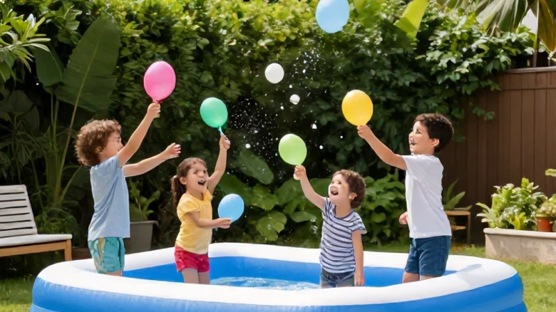 Bebeklerde Su Balonu Ve Havuz Patlatma Oyunu