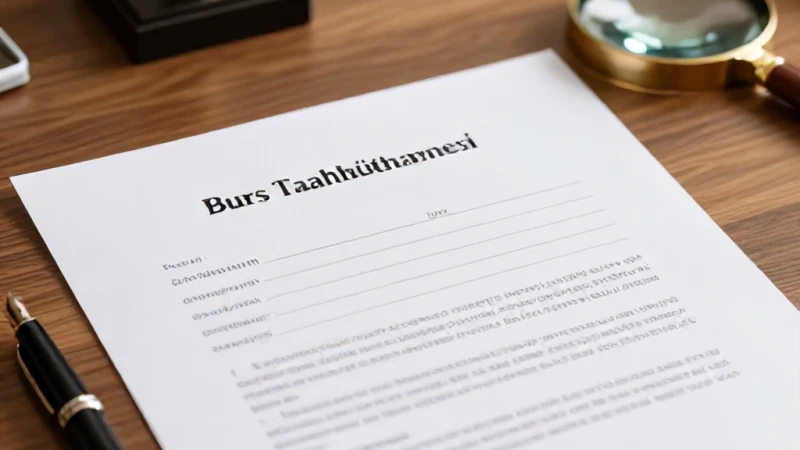 Burs Taahhütnamesi İmzalama ve Noter Onay İşlemleri