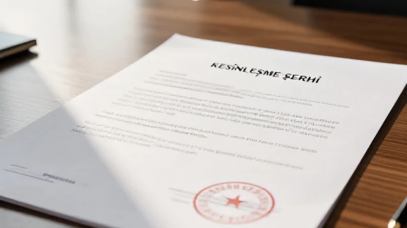 Gerekçeli Karar Kesinleşme Şerhi Almak İçin Gerekli Evraklar