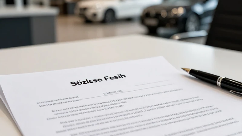 Oto Galeri Sözleşmesi Feshi İhbarname ve İptal Belgeleri