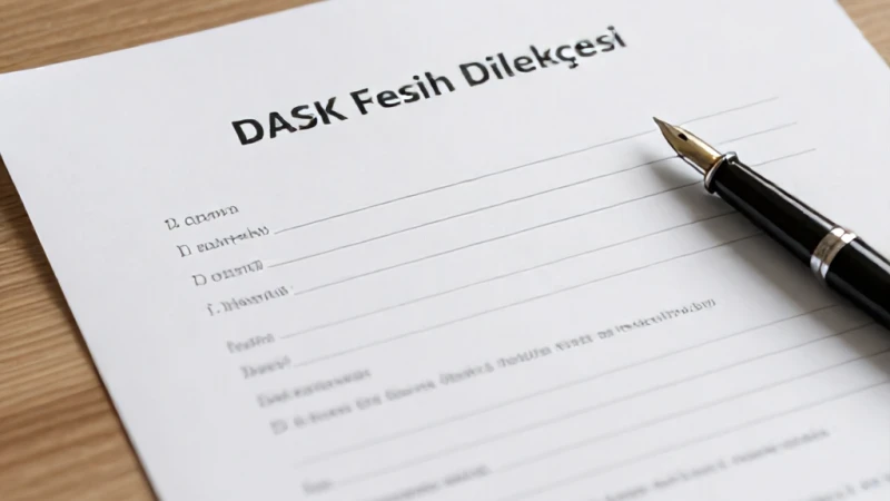 DASK Poliçe Fesih Dilekçesi