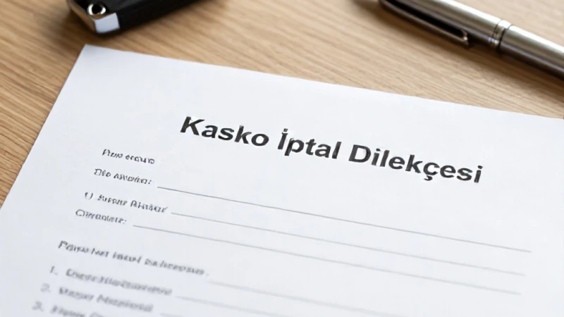 Kasko Poliçe İptali Dilekçesi